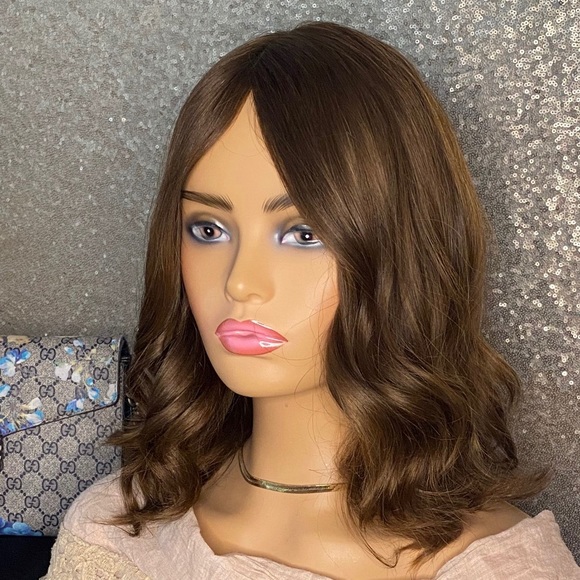 High-quality Silky hair #6 honey brown 14 inch